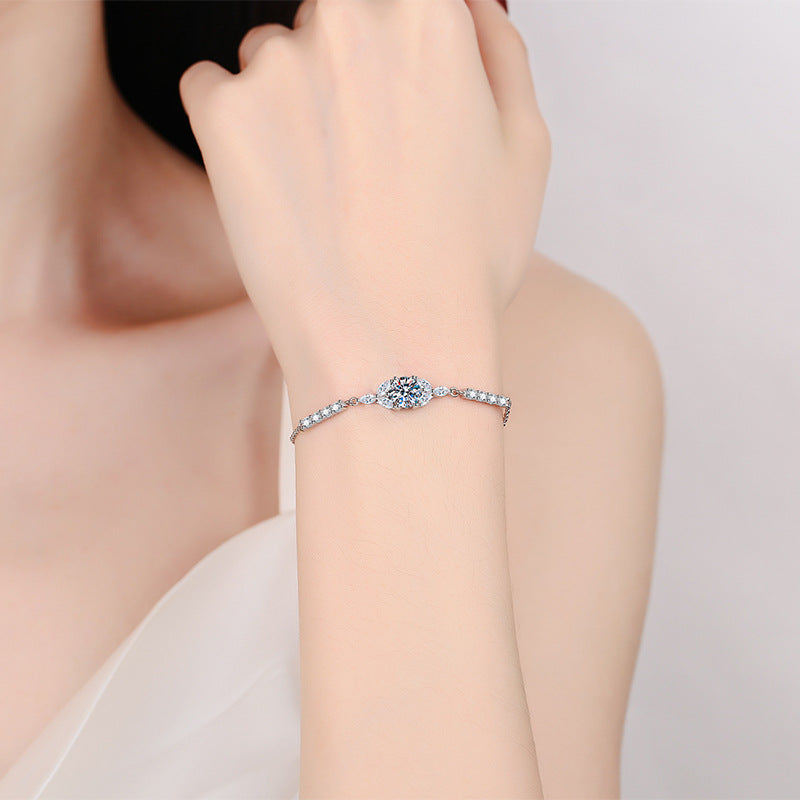 Women's Sterling Sier For Classic Style Blooming Star Bracelets