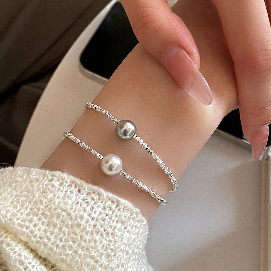 Women's Small Pieces Of Sier Pearl Korean Style Light Bracelets