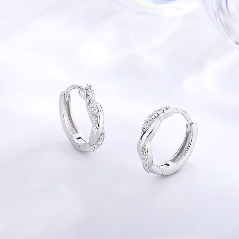 Women's Mobius Fashion Simple Korean Style Diamond Earrings