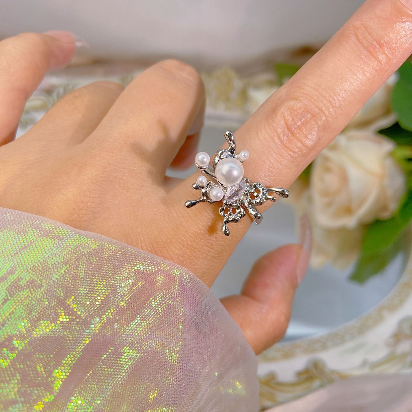 Yuan High-quality Zircon High-grade Color Retaining Open Rings