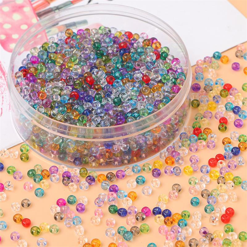 High Quality Transparent Paint Glass Beads Beaded Jewelry Accessories