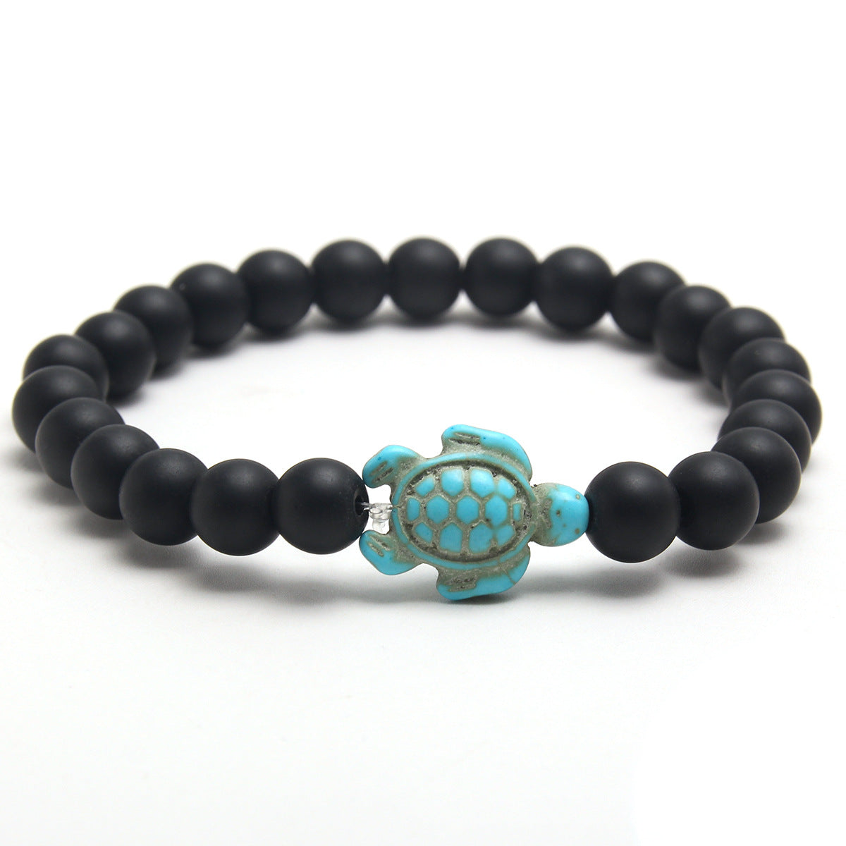 Durable Attractive Natural Stone Turtle Stretch Bracelets
