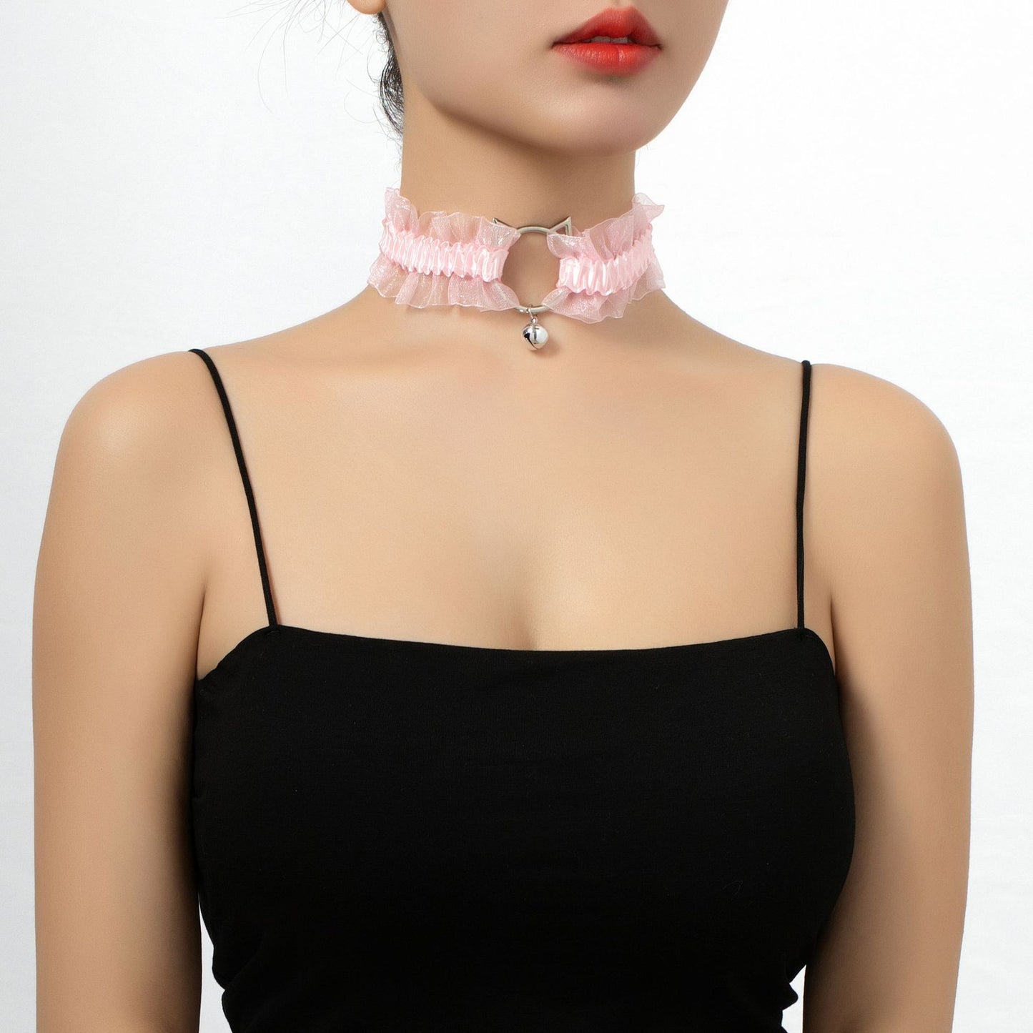 Women's Lolita Bell Kitty Lace Neckline Decoration Collar