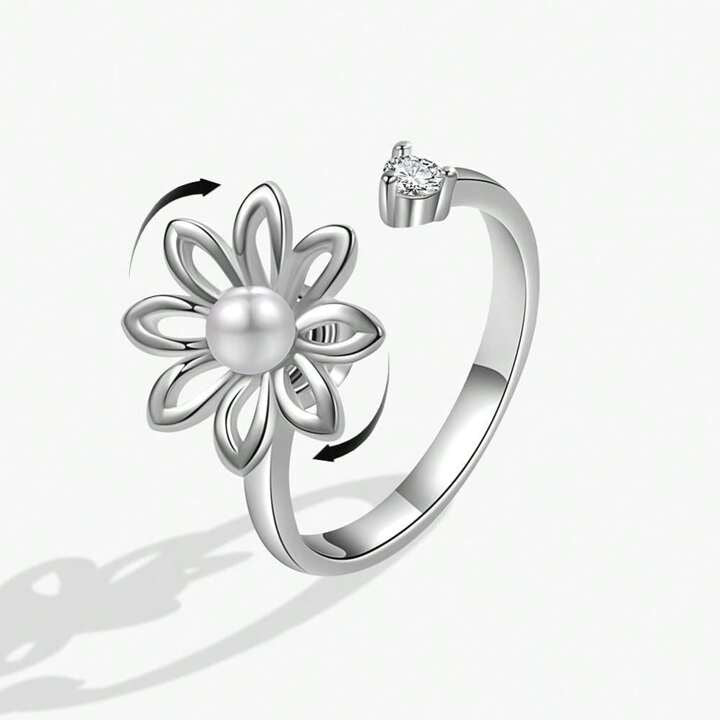 Little Daisy Spinning Personalized Sunflower Fashion Ring