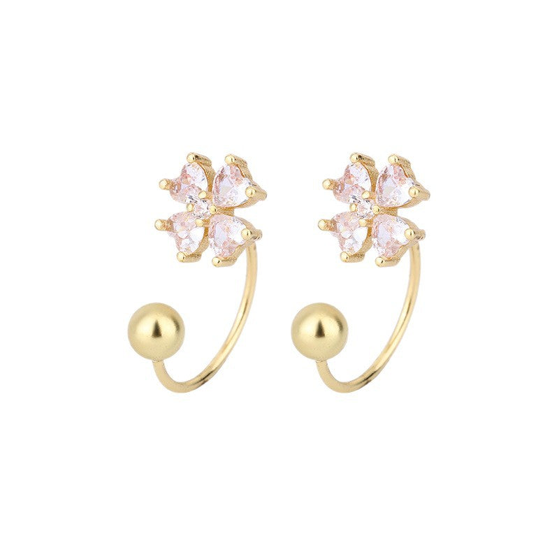Clover Female Screw Twist Before Sleep Exquisite Versatile Ear Hook