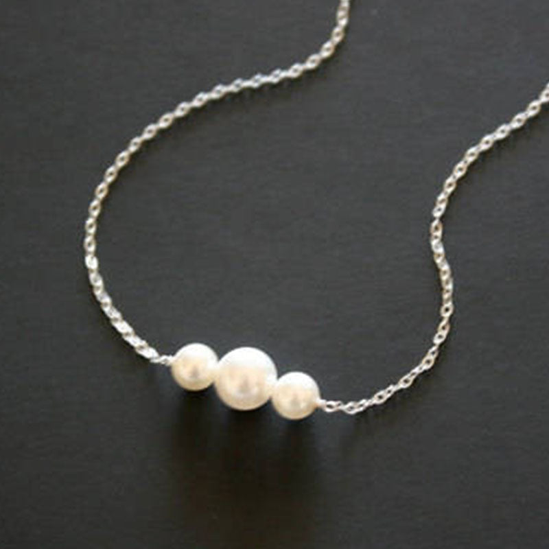 Cool Style Simple Imitation Pearl Clavicle Necklaces