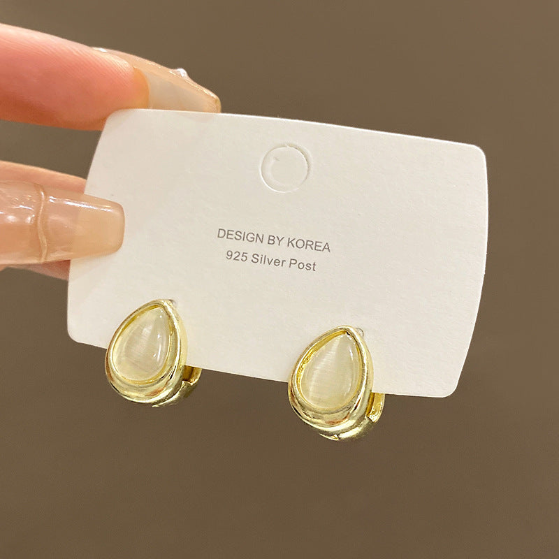 Women's Stone Ear Graceful Geometric Love High-grade Earrings