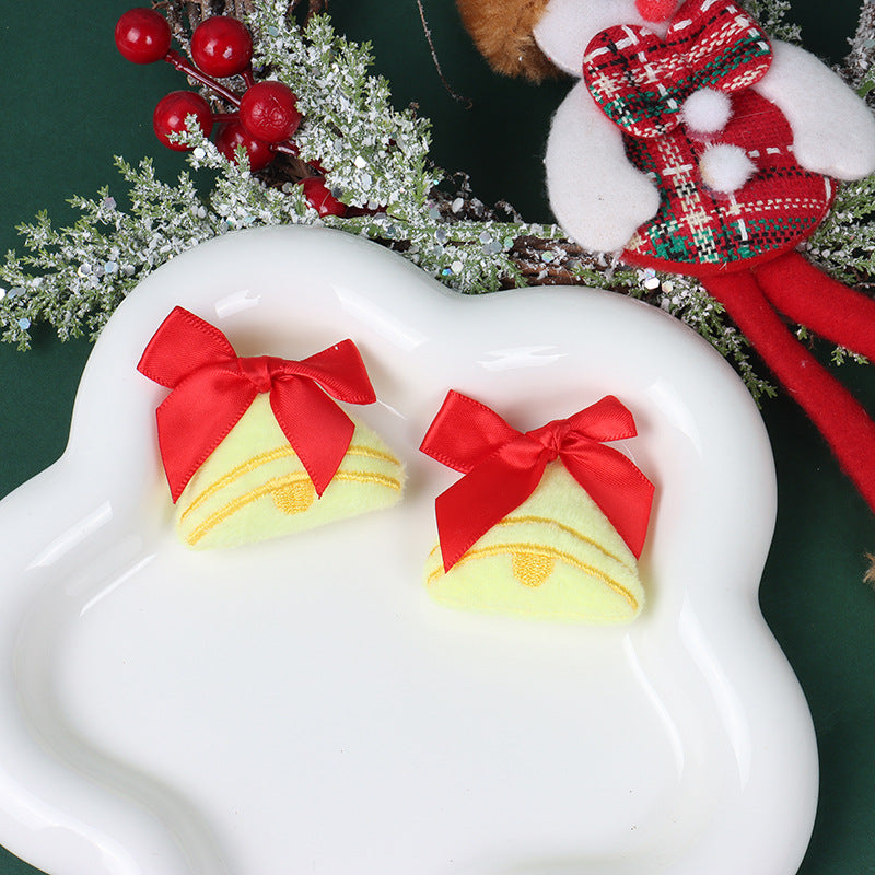 Christmas Brooch Plush Doll Santa Claus Snowman Elk Cartoon Jewelry Accessories