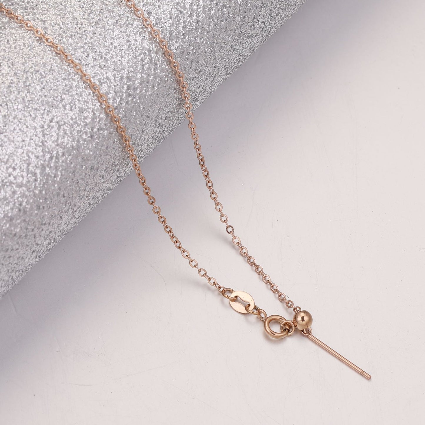 Titanium Steel Clavicle Spring Fastener Universal Extension Chain Necklace