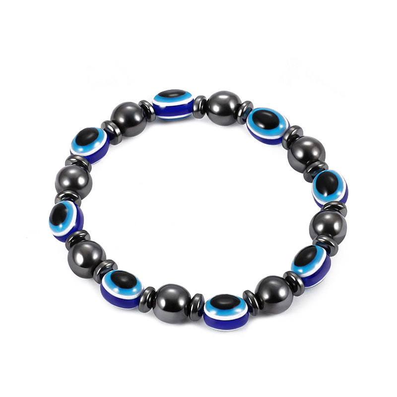 Fashion Stylish Men's Magnetic Haematite Beaded Bracelet