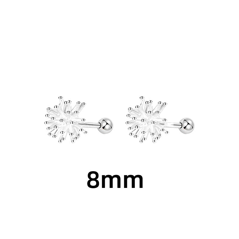 Screw Small Light Luxury Dandelion Flower Earrings