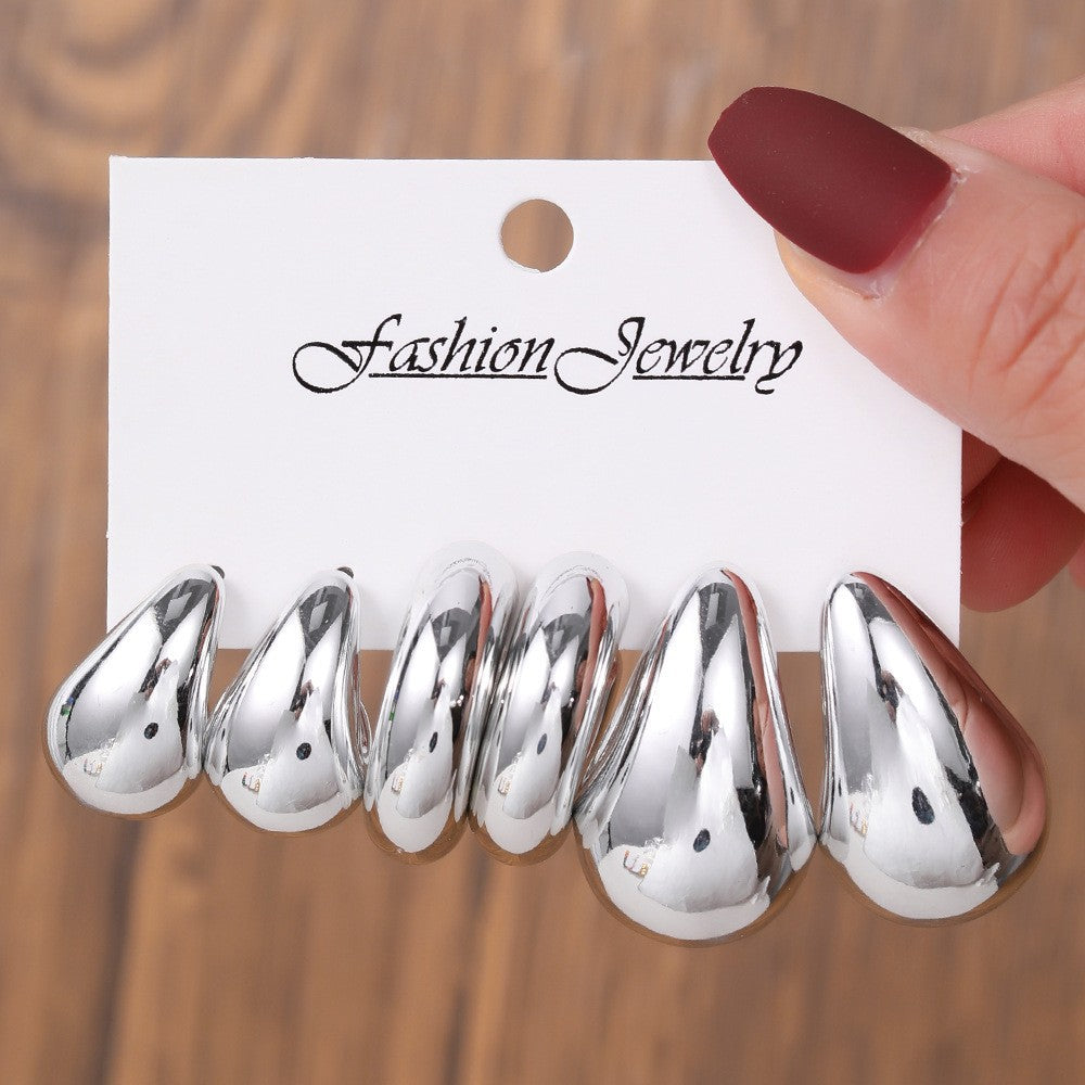 Women's Gold Resin Personalized Simple Ear High-grade Earrings