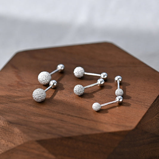 Women's Simple Pure Sier For Fashion Ear Bone Before Stud Earrings