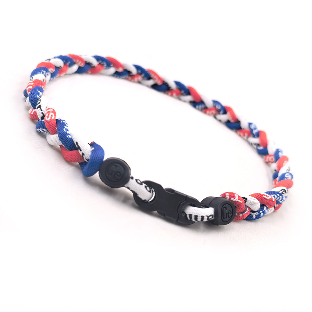 Tornado Titanium Three Braid Rope Neckband Necklaces