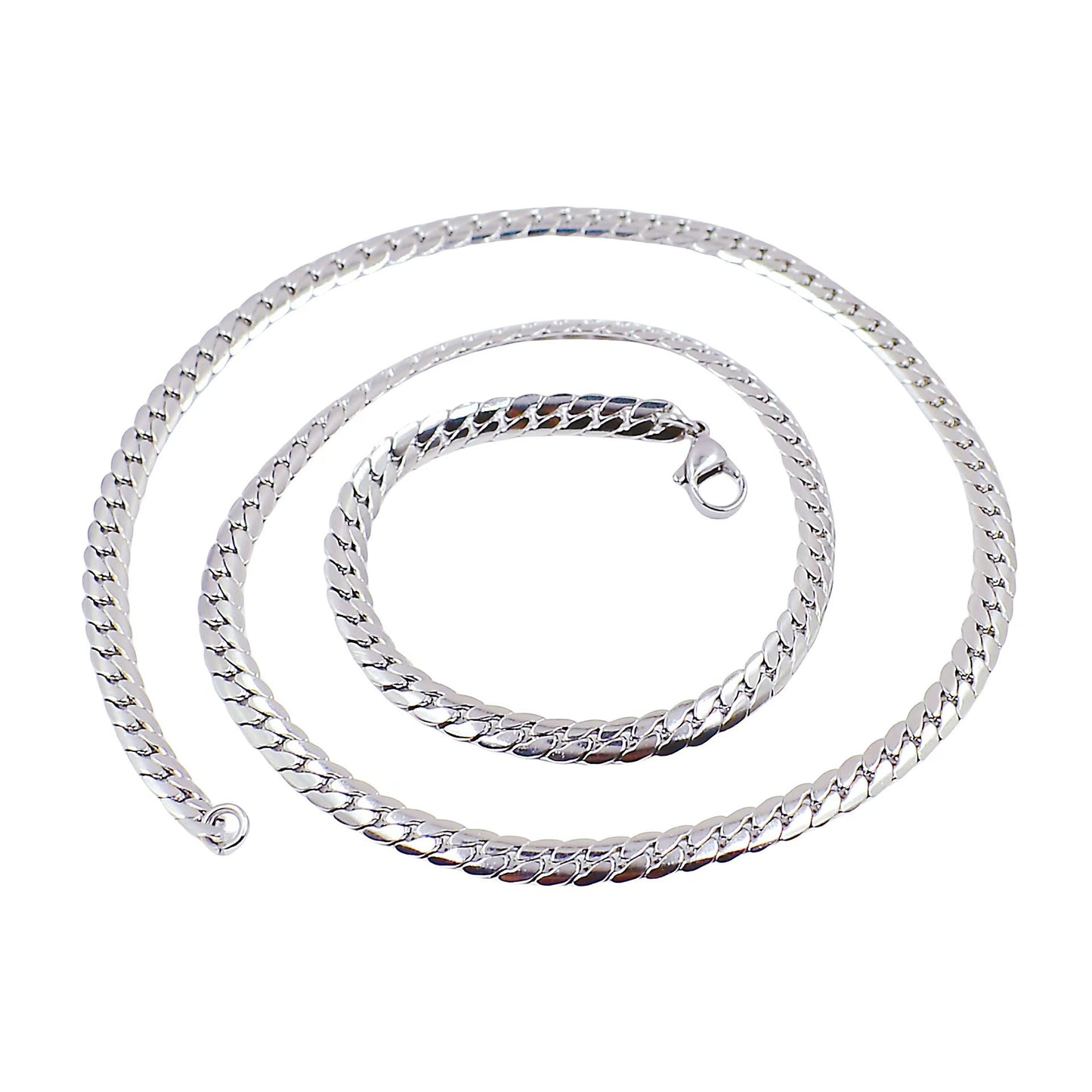 Women's & Men's Stainless Steel Encrypted Cuban Social Style Fashion Necklace