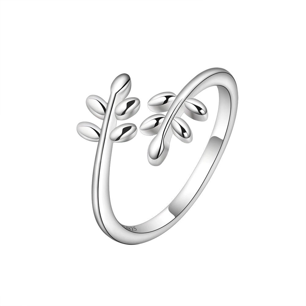 Women's Anxiety Spinning Opening Adjustable Rotating Flower Little Ring