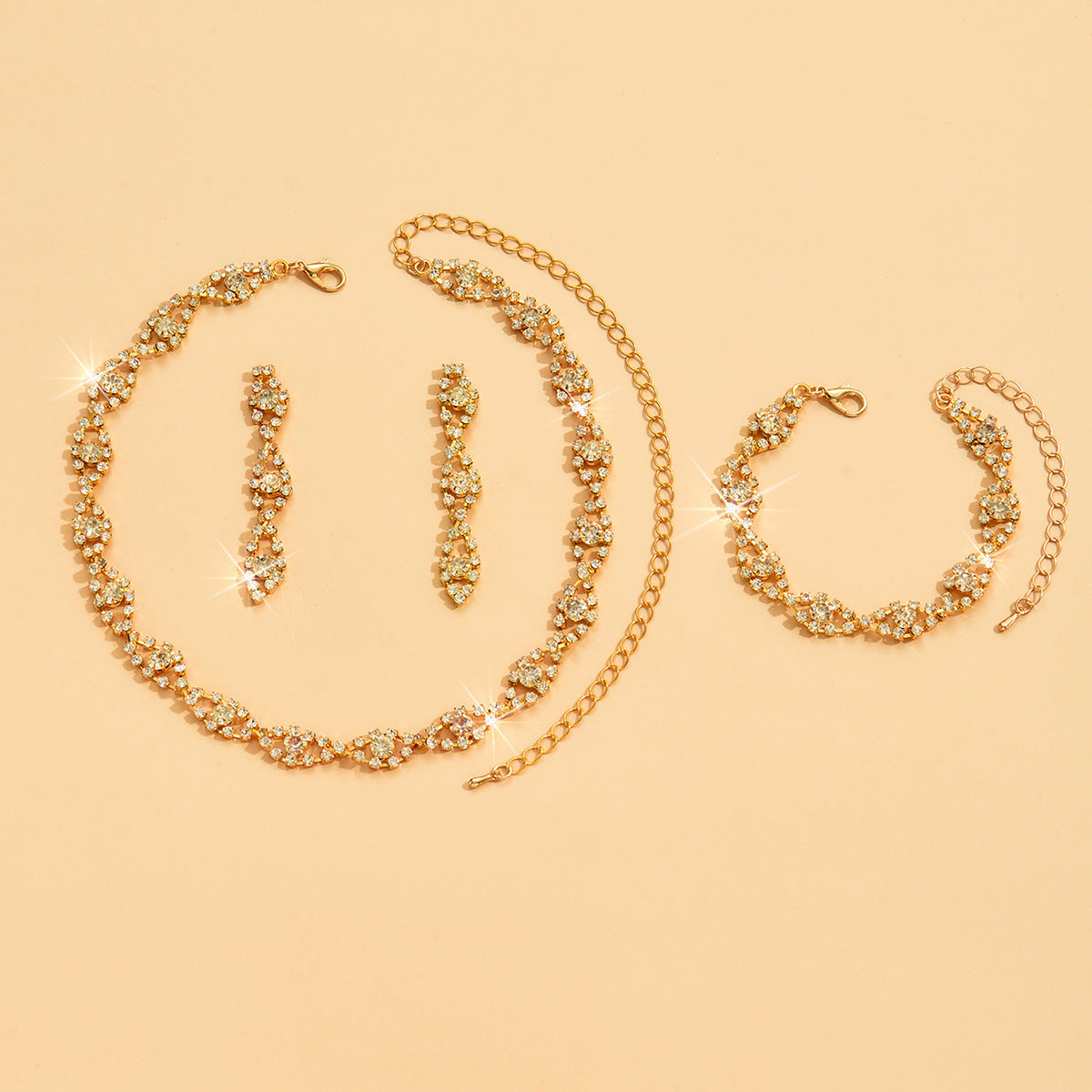 Casual New Irregular Chain Design Bridal Jewelry Set