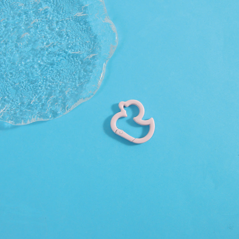 Color Paint Duck Key Spring Fastener Rings