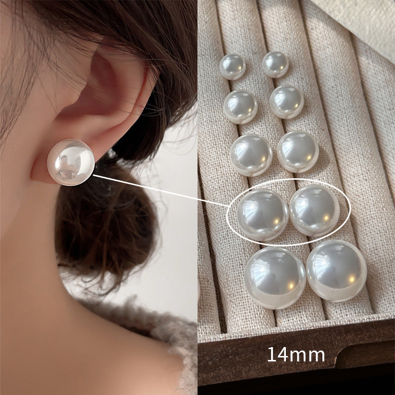 Light Milky White Pearl Female Sterling Sier Rings