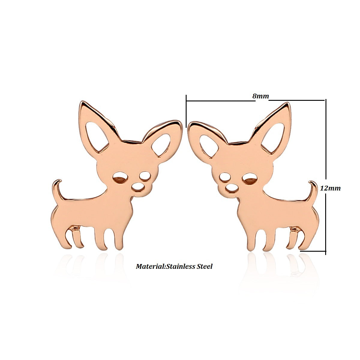 Fashion Flying Deer Head Brush Paper Crane Earrings