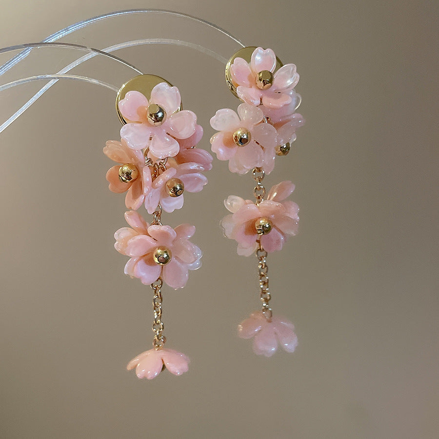 Shadow Flower Beaded Female Summer Dopamine Sweet Jewelry Set