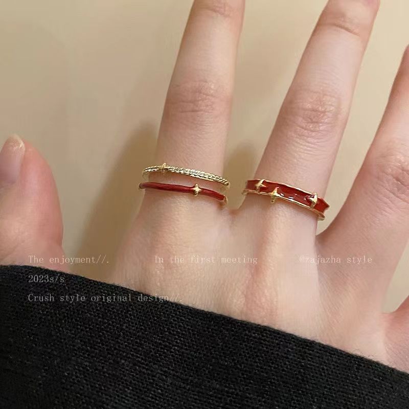 Double Layer Twin Red Star Hollow Female Life Rings