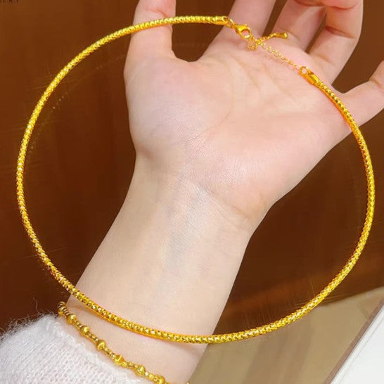 Ancient Plain Alluvial Versatile Antique Vintage Copper Starry Clavicle Chain Collar