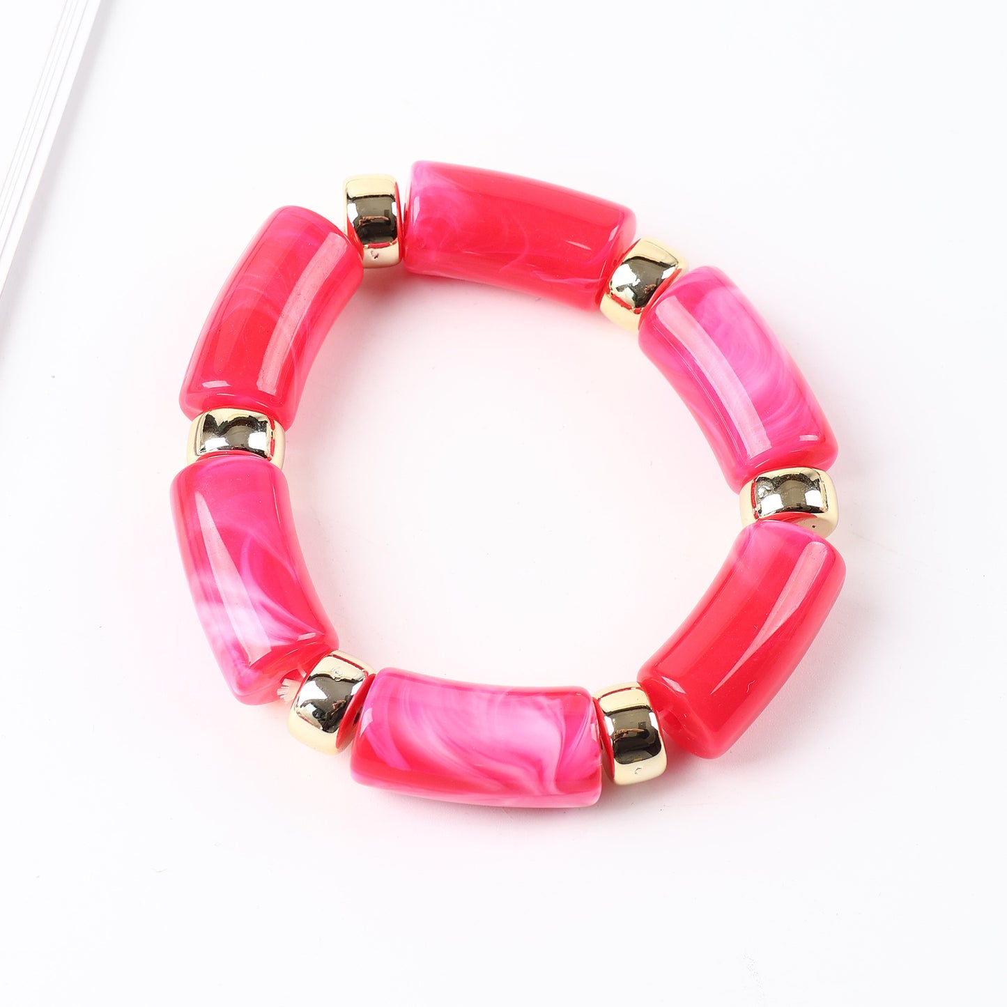 Acrylic Handmade Exaggerated Color Matching Design Bracelet