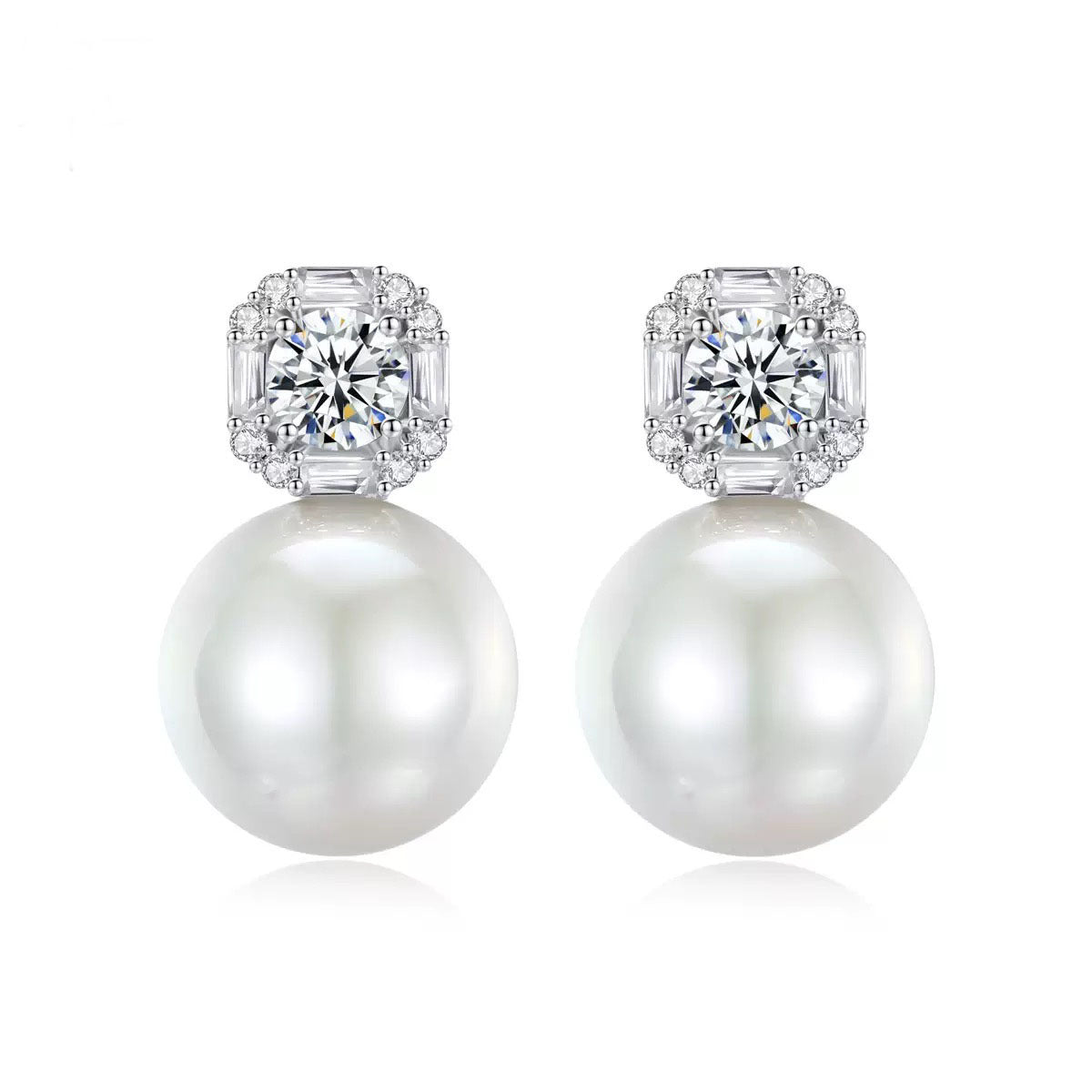 Women's Needle White Copper Light Luxury Temperament High-grade Simple Pearl Stud Earrings