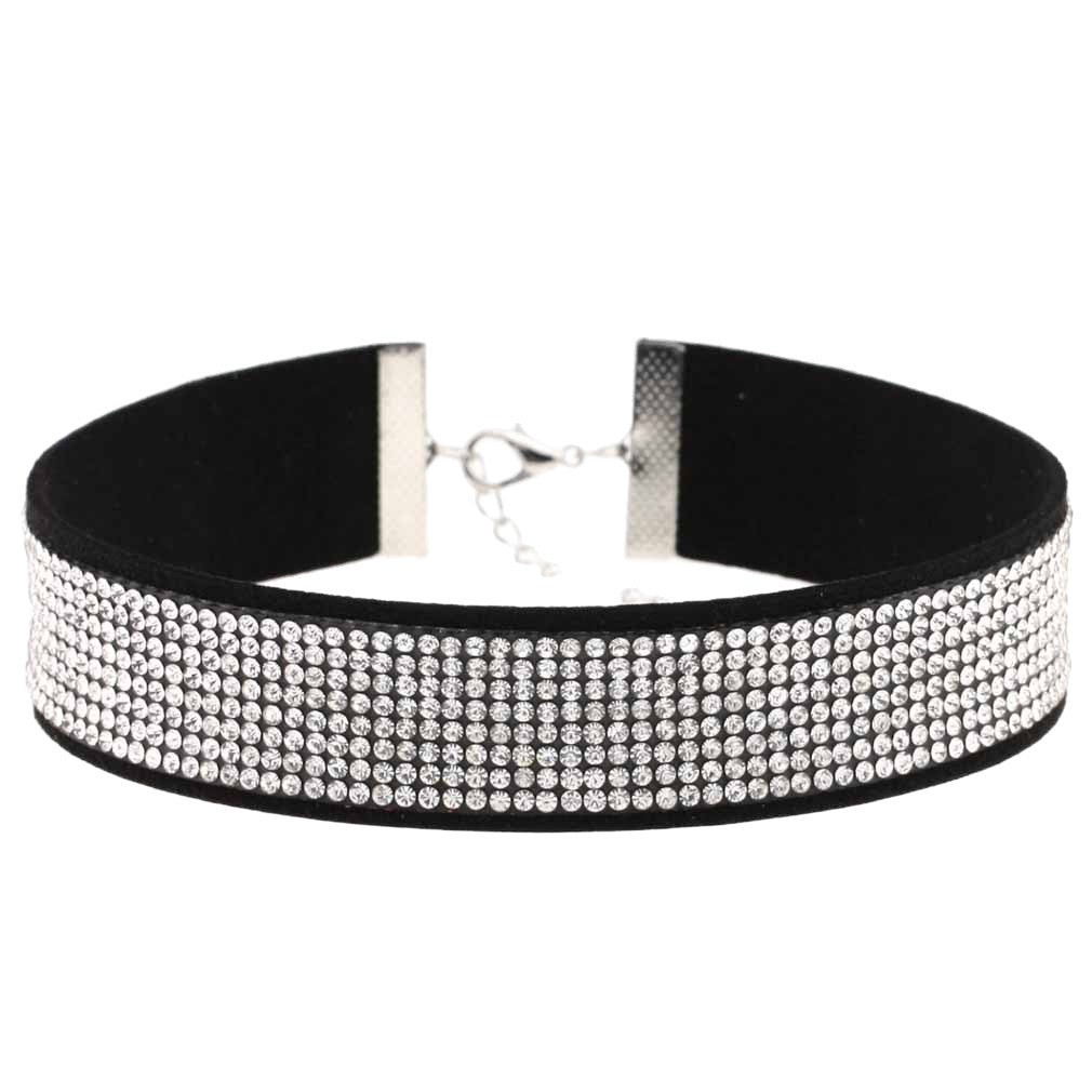 Diamond Veet Neck Element Band Short Clavicle Collar