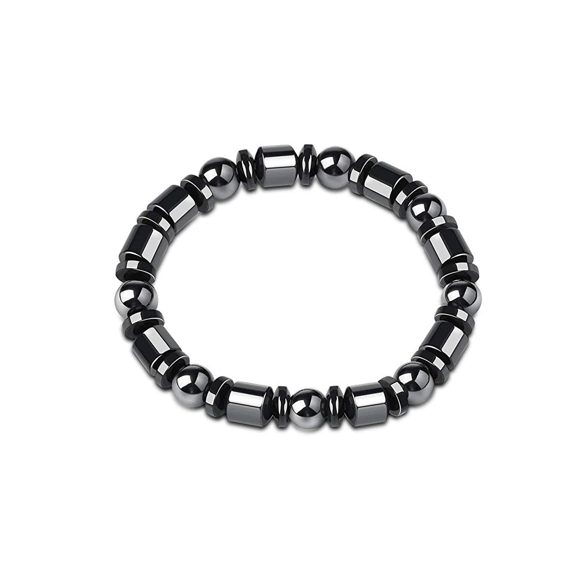 Women's & Men's Obsidian Magnet Yoga String Beads Elastic Bracelet