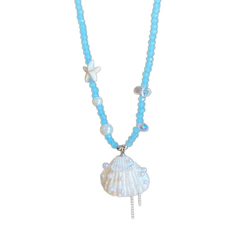 Women's Dopamine Beaded For Seaside Vacation Design Sweet Flower Necklaces