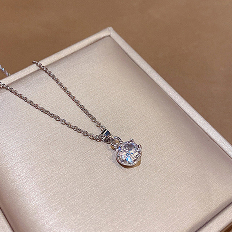 Women's Style Light Luxury Zircon Clavicle Chain Minority Simple Temperament Necklace