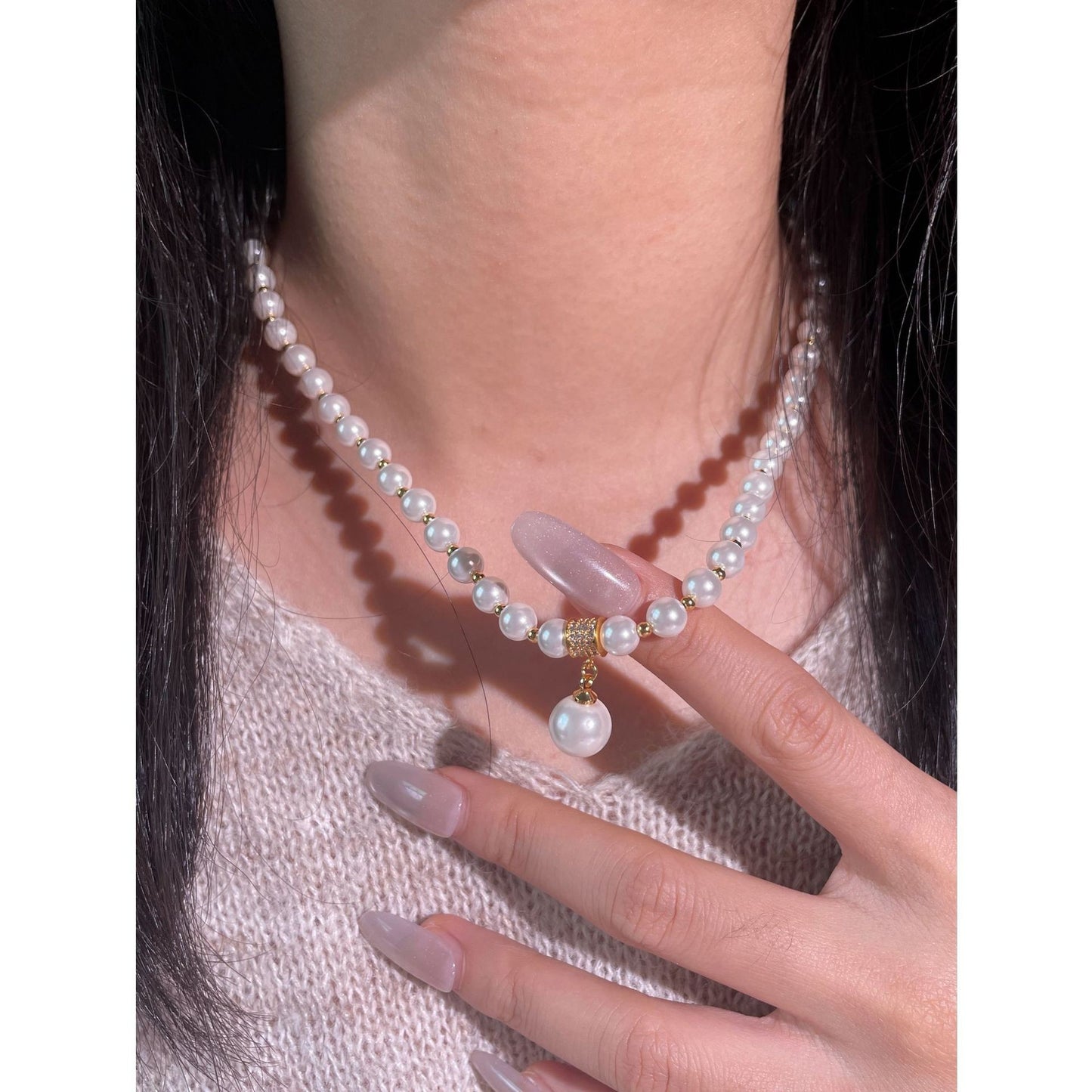 Women's Cross Hot Twin High-grade Light Luxury Necklace