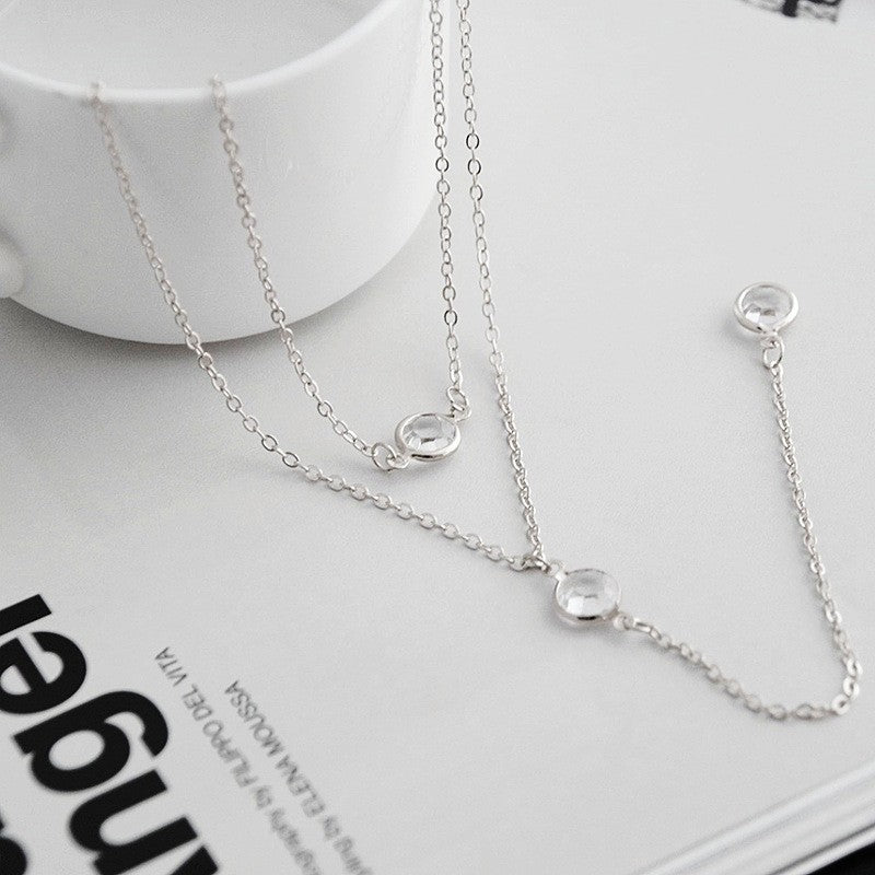 Acrylic Rhinestone Fashion Y-shaped Sexy Transparent Necklaces