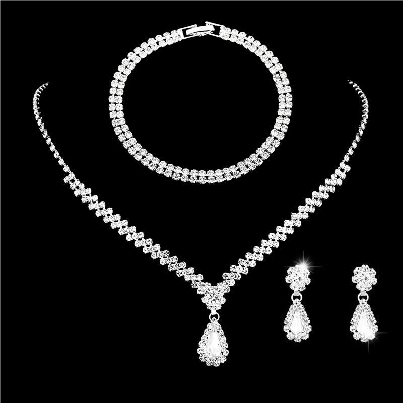Classic Stylish Bridal Three-piece Fashion Tassel Necklaces
