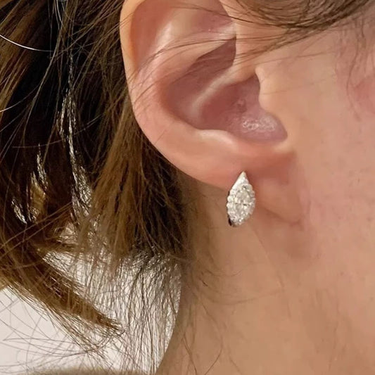 Eye Diamond Surround Ear Clip Exquisite Frosty Earrings
