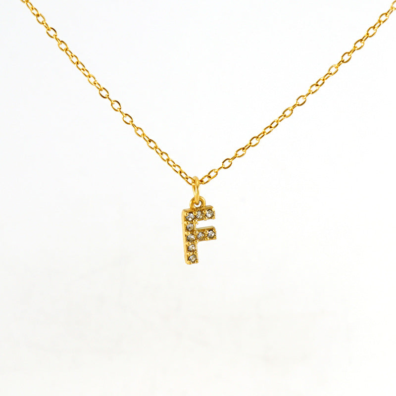 Women's Diamond Small Letter Simple Clavicle Chain Necklaces