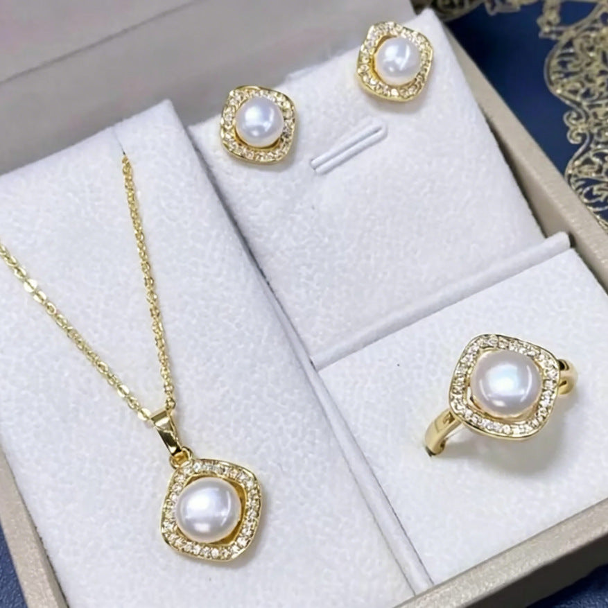 Dignified Sense Of Design Light Luxury Imitation Jewelry Set