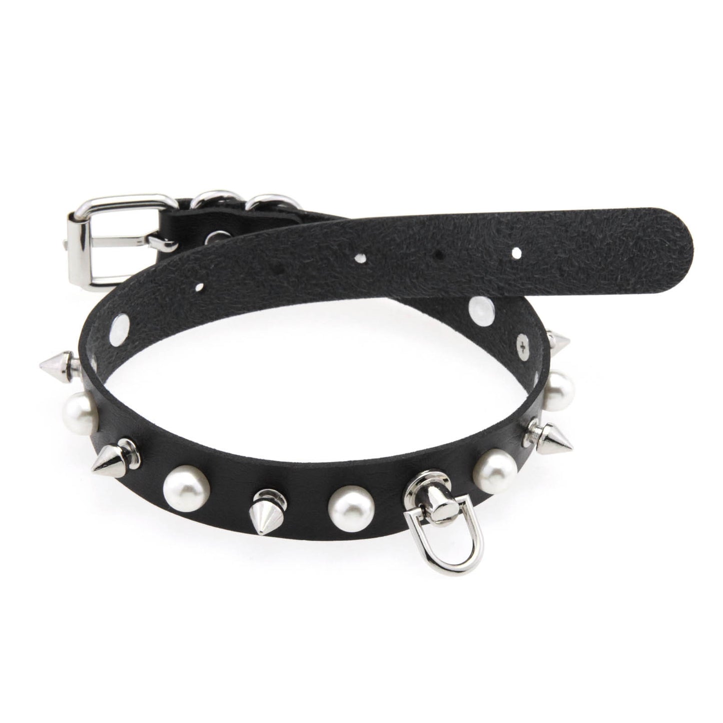 Nail Creative Imitation Pearl Rivet Buckle Clavicle Chain Sexy Collar