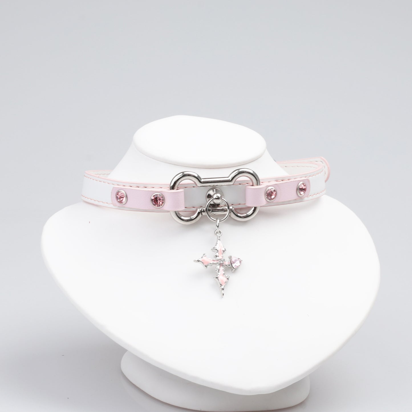 Carve Writing Cross Design Flirting Alternative Traction Adult Fashion Neck Collar