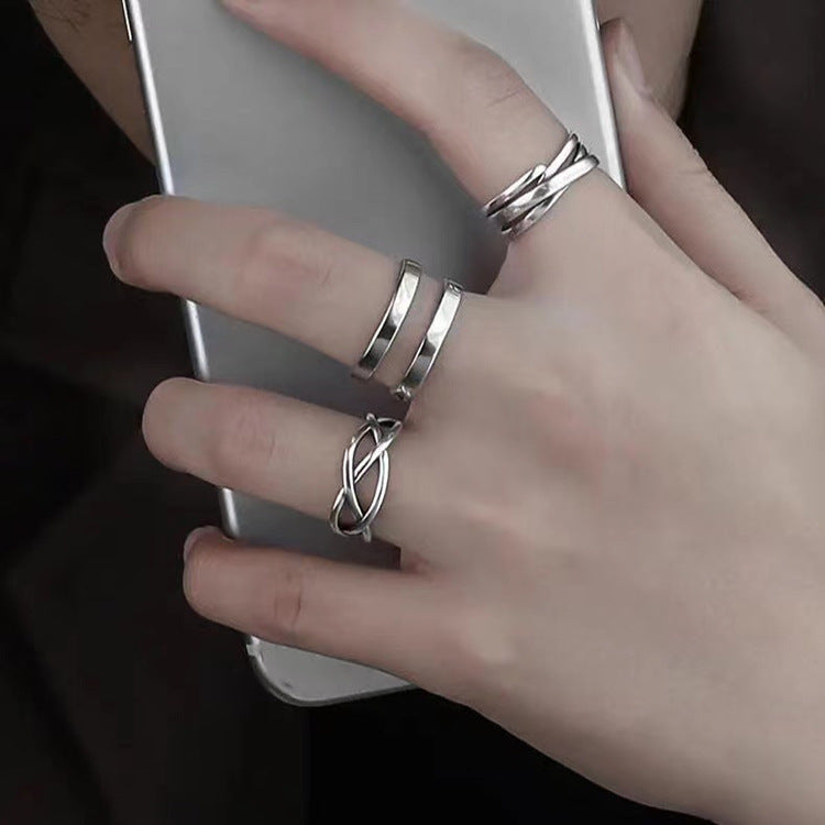 Women's & Men's Suit Retro Hip Hop Fashion Single Personalized Simple Ring