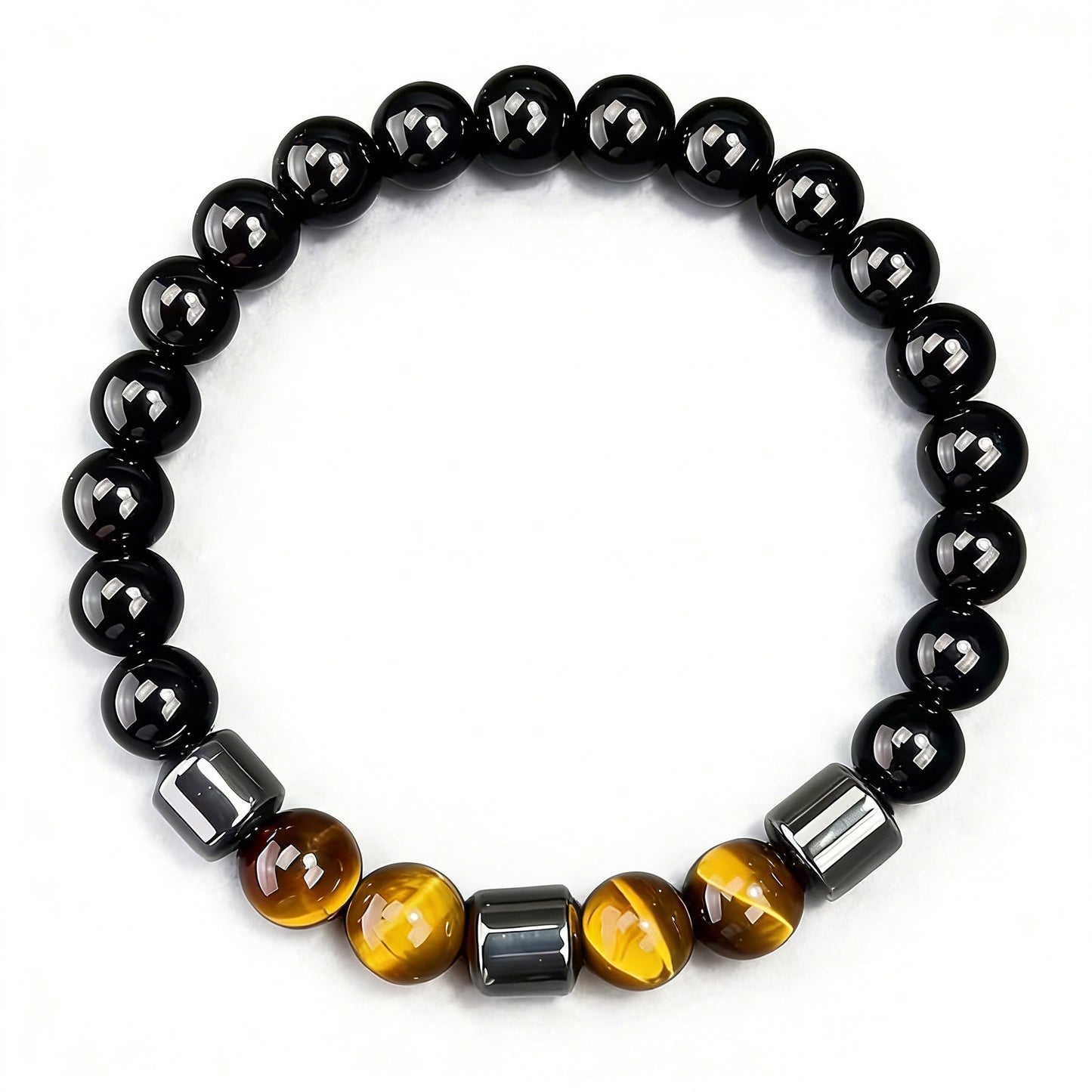 Beautiful Xi Obsidian Tricolor Tigereye Magnet Bracelets