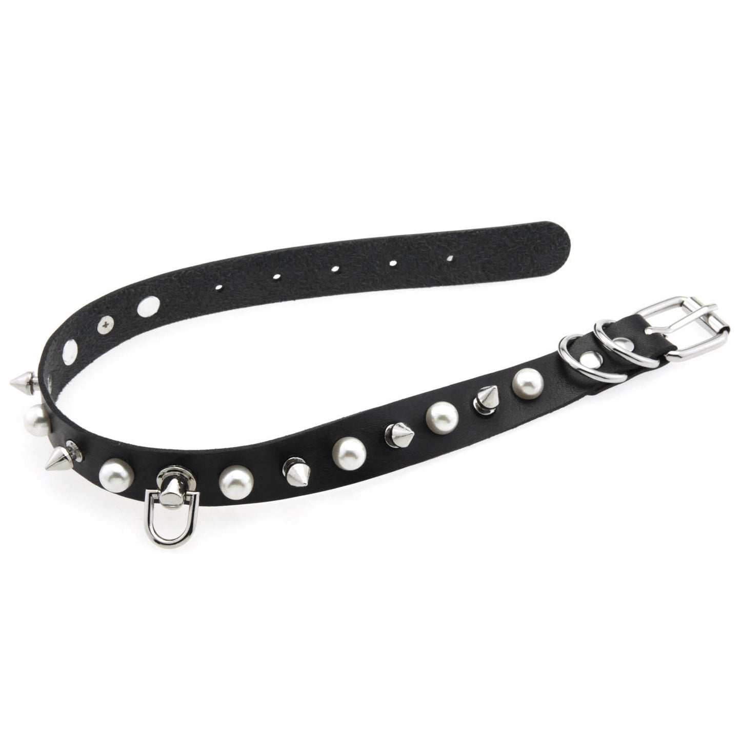 Nail Creative Imitation Pearl Rivet Buckle Clavicle Chain Sexy Collar