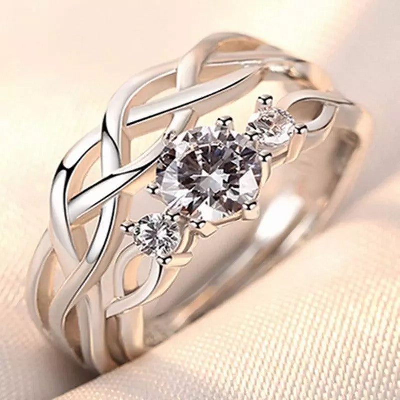 Women's & Men's Couple Simulation Diamond Opening Zircon Classic Rings