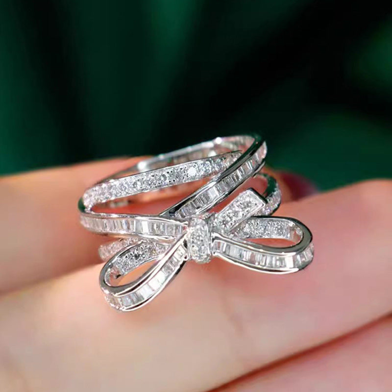 Style Live Female Bow Delicate Lady Daily Rings