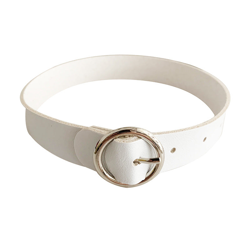 Leather Round Gothic Simple Neck Band Collar