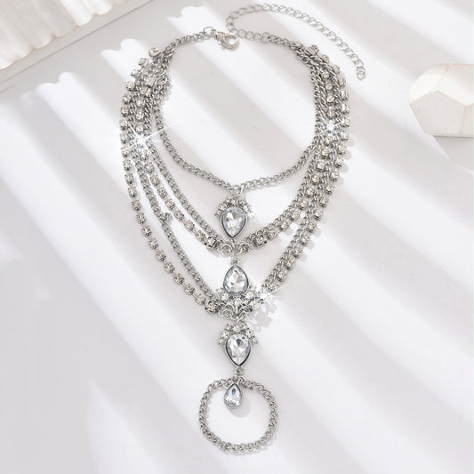 Comfortable Women's Exotic Pearl Tassel Alloy Anklets