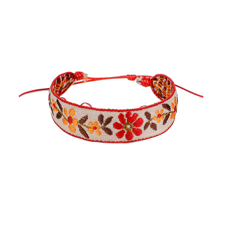 Bohemian Artistic Printed Fabric Carrying Strap Bracelets