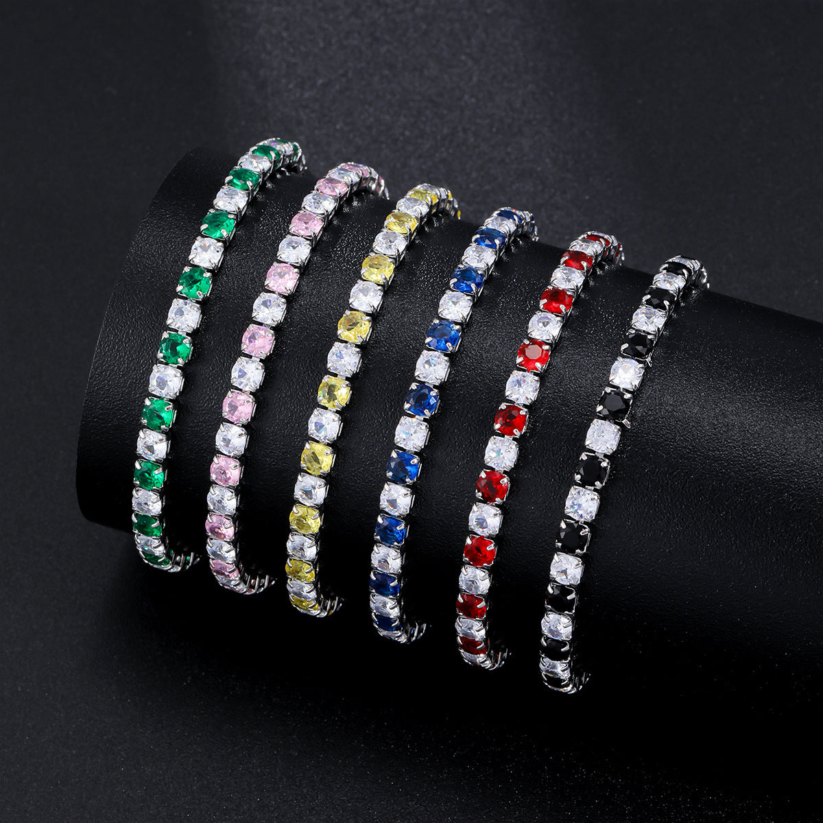 Tennis Mixed Color Zircon High-grade Light Bracelets